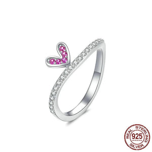 Pink & Red Heart Ring