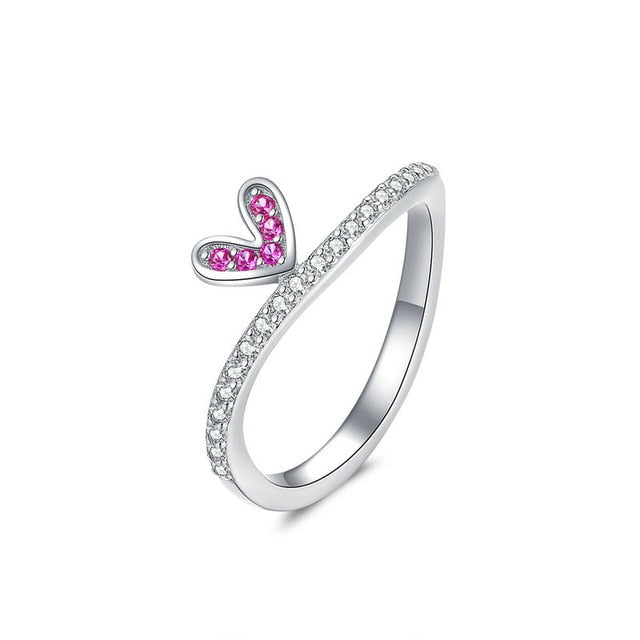 Pink & Red Heart Ring