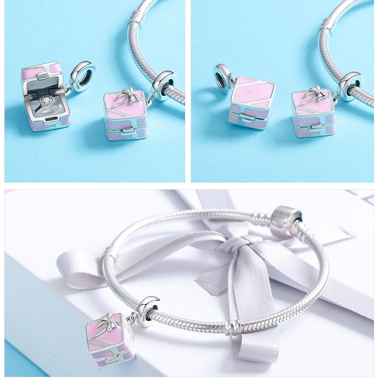 Pink Engagement Box Charm