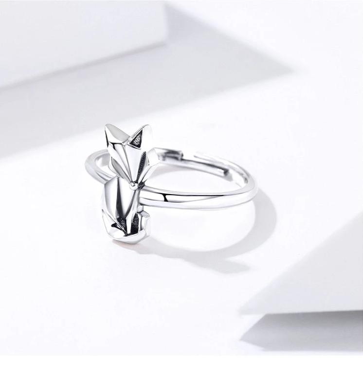 Geometric Silver Fox Ring