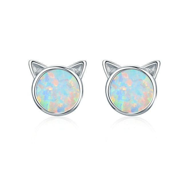 Kitty in Opal Studs