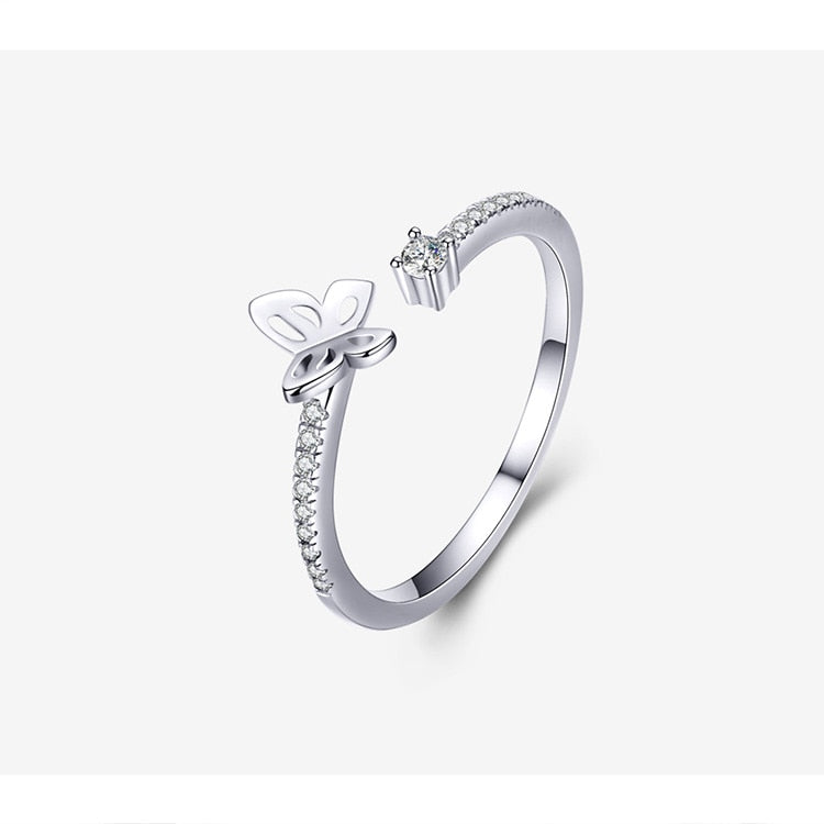 Butterfly Zirconia Ring