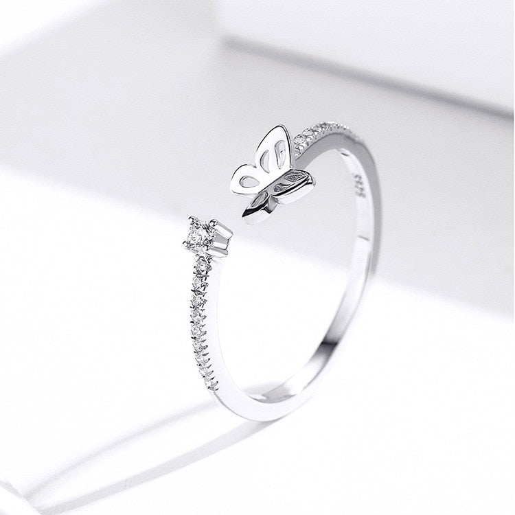 Butterfly Zirconia Ring