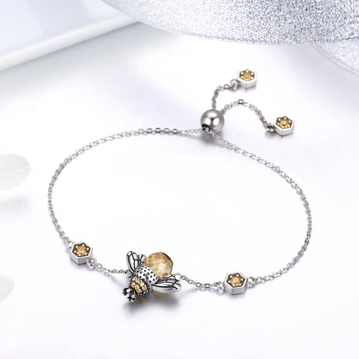 Crystal Honey Bee Bracelet