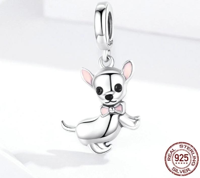 Pink Chihuahua Charm