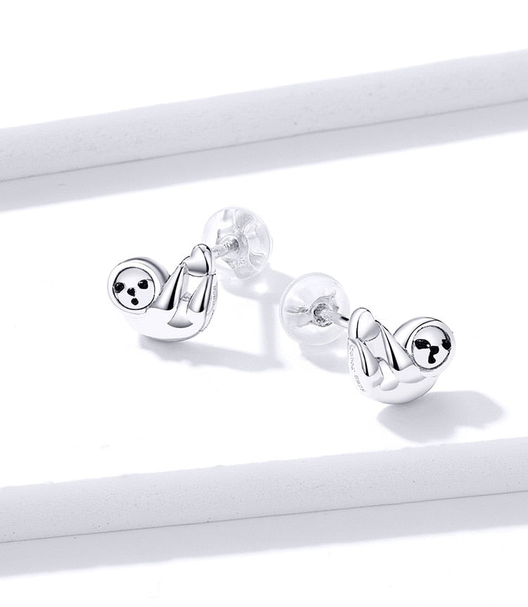 Sloth Love Silver Studs