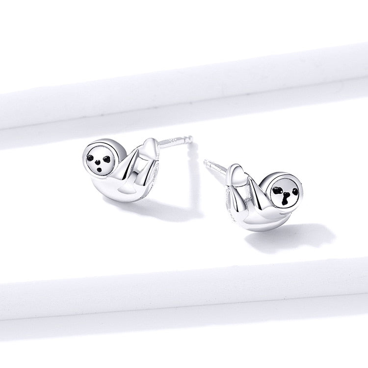 Sloth Love Silver Studs