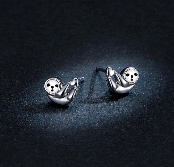 Sloth Love Silver Studs