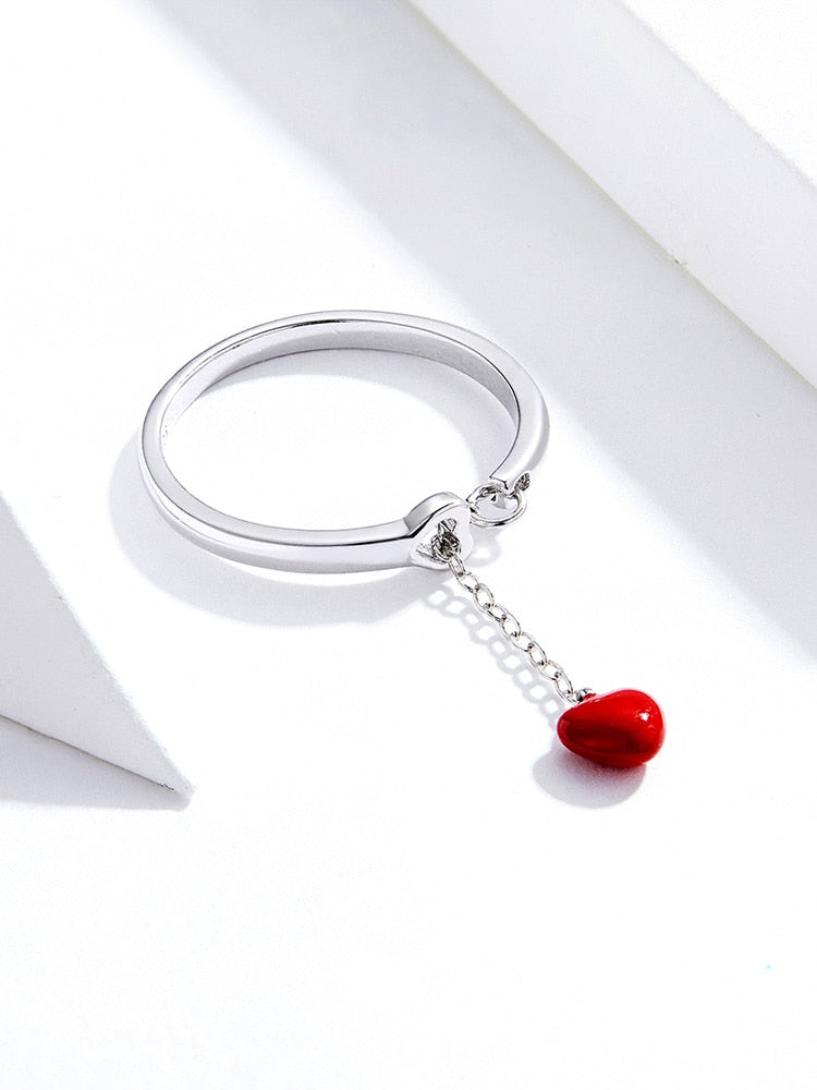 Adjustable Chain & Heart Ring