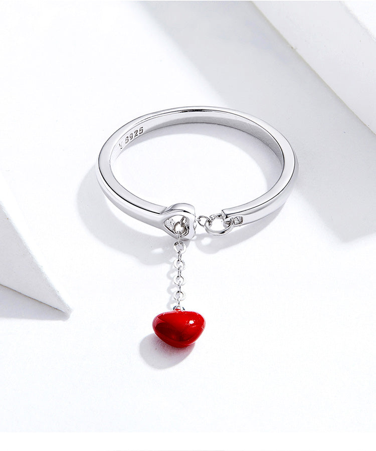 Adjustable Chain & Heart Ring