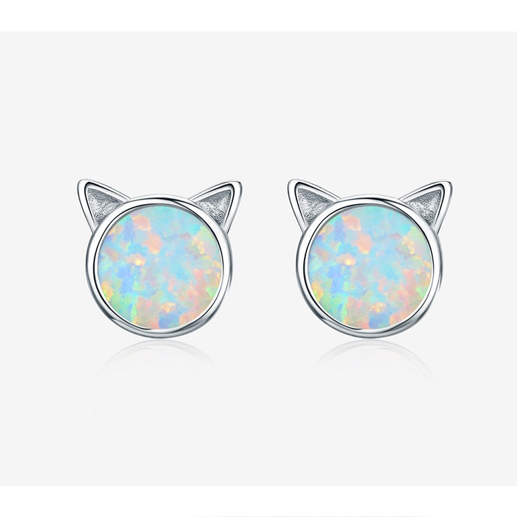 Kitty in Opal Studs