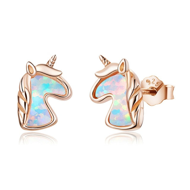 Rainbow Unicorn Studs