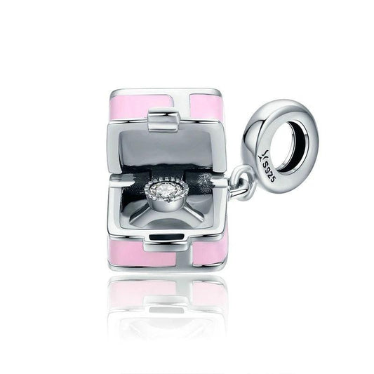 Pink Engagement Box Charm