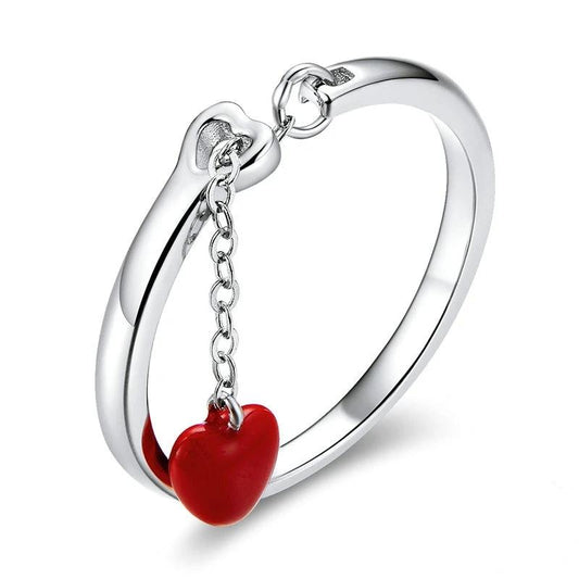 Adjustable Chain & Heart Ring