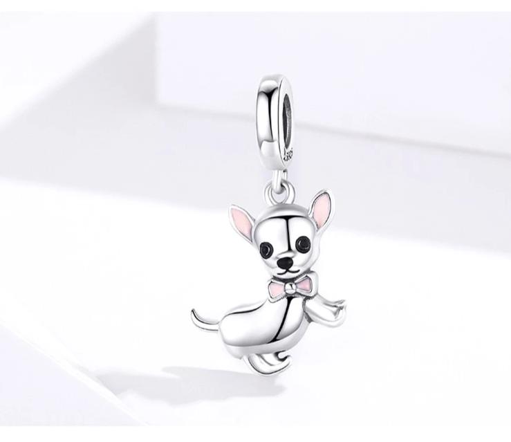 Pink Chihuahua Charm