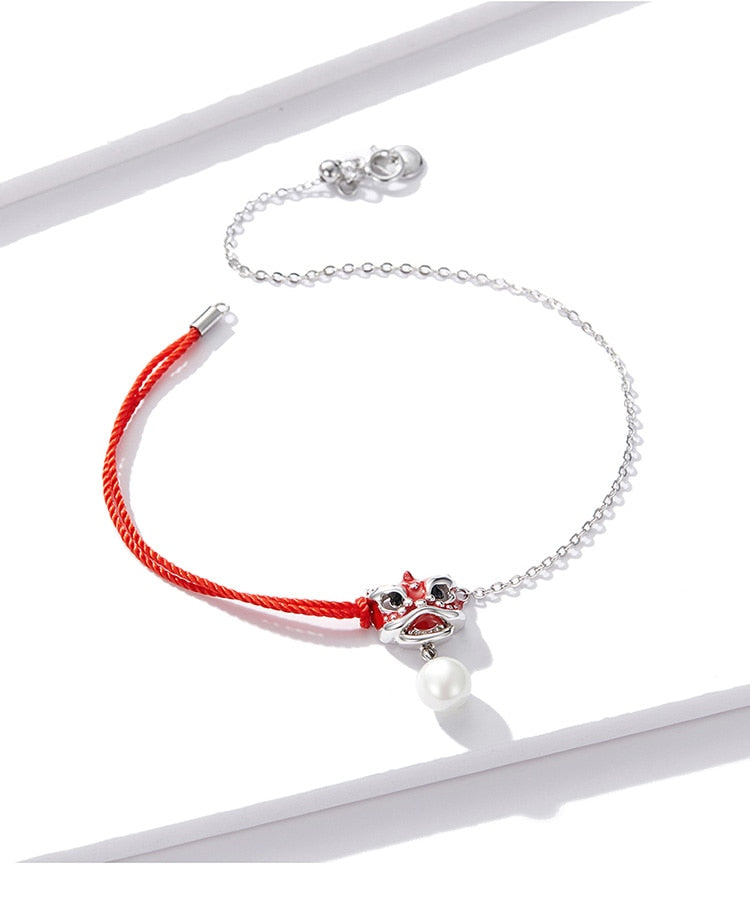 Traditonal Red Lion Bracelet