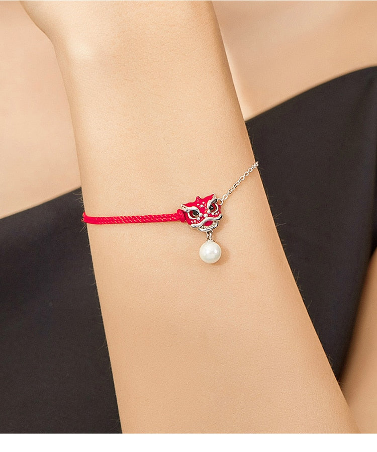 Traditonal Red Lion Bracelet