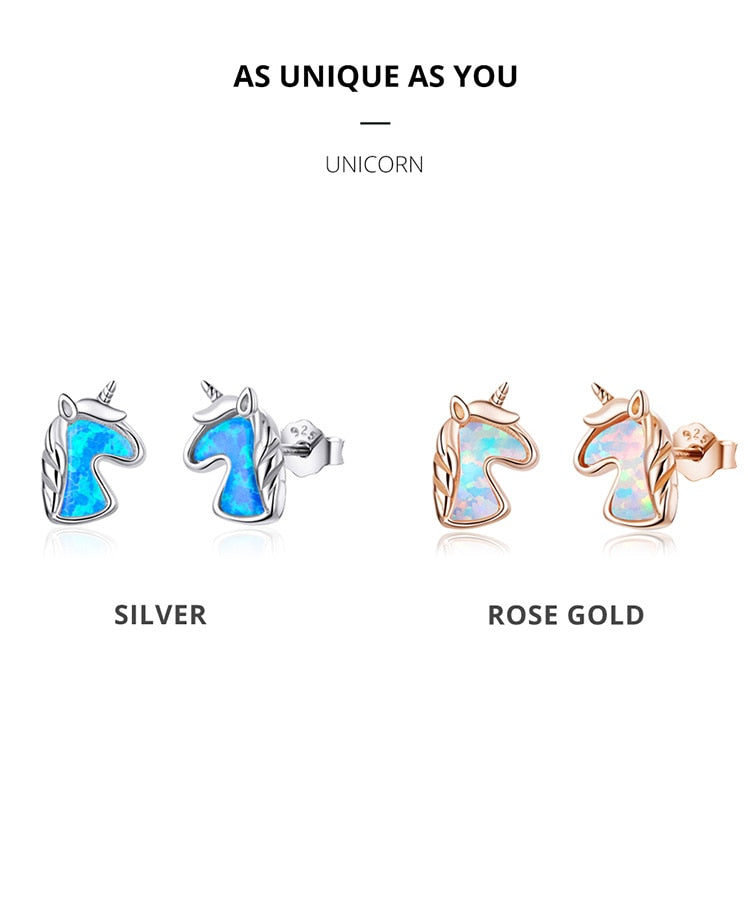 Rainbow Unicorn Studs