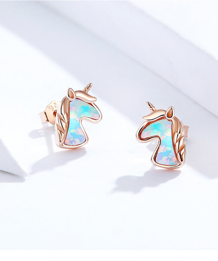 Rainbow Unicorn Studs