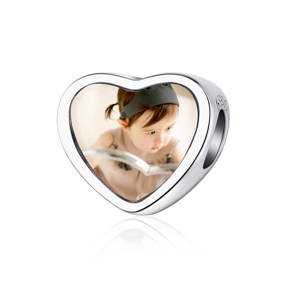 Personalized Silver Heart Charm