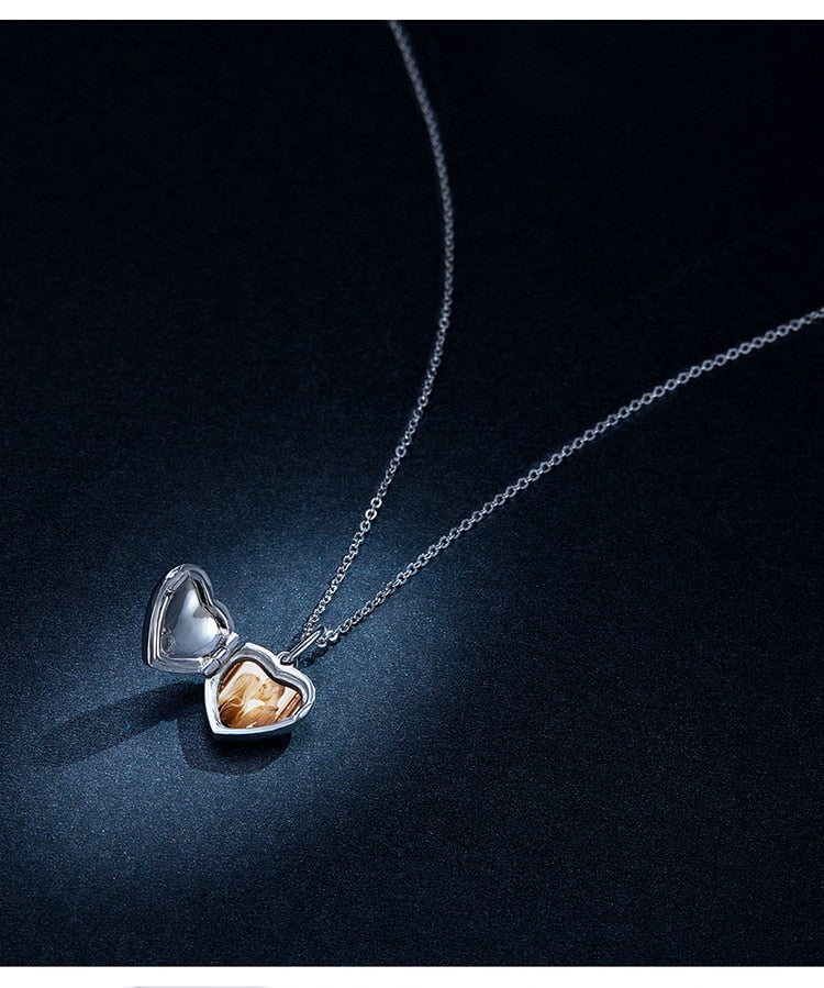 Silver Heart Locket Charm