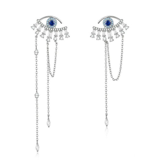 Blue Lucky Eyes Drop Earrings