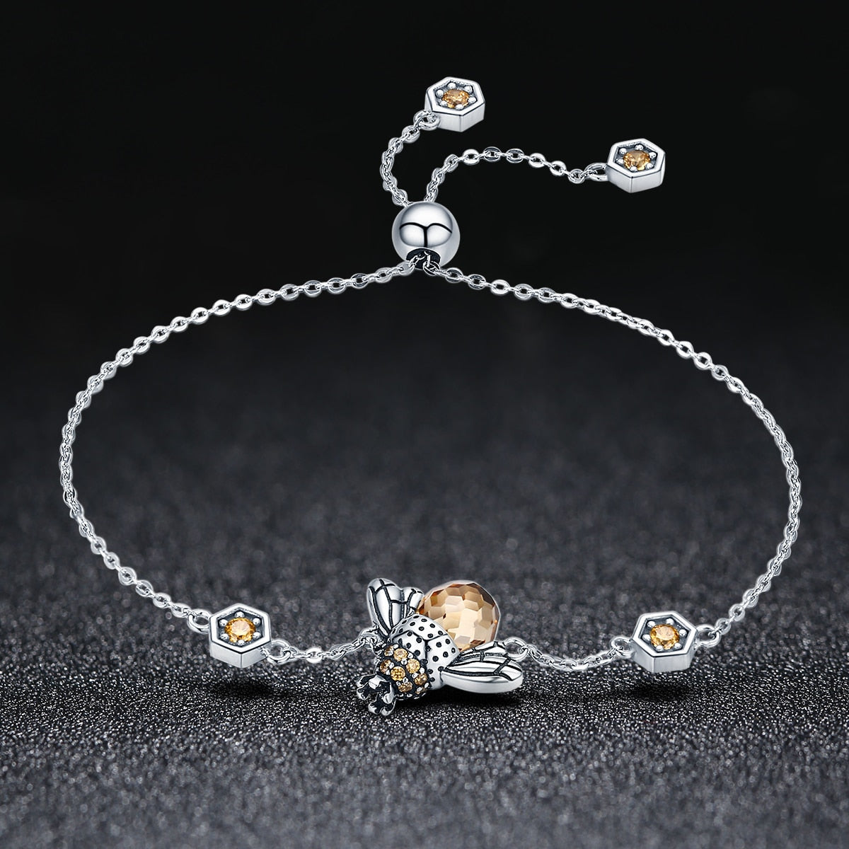 Crystal Honey Bee Bracelet