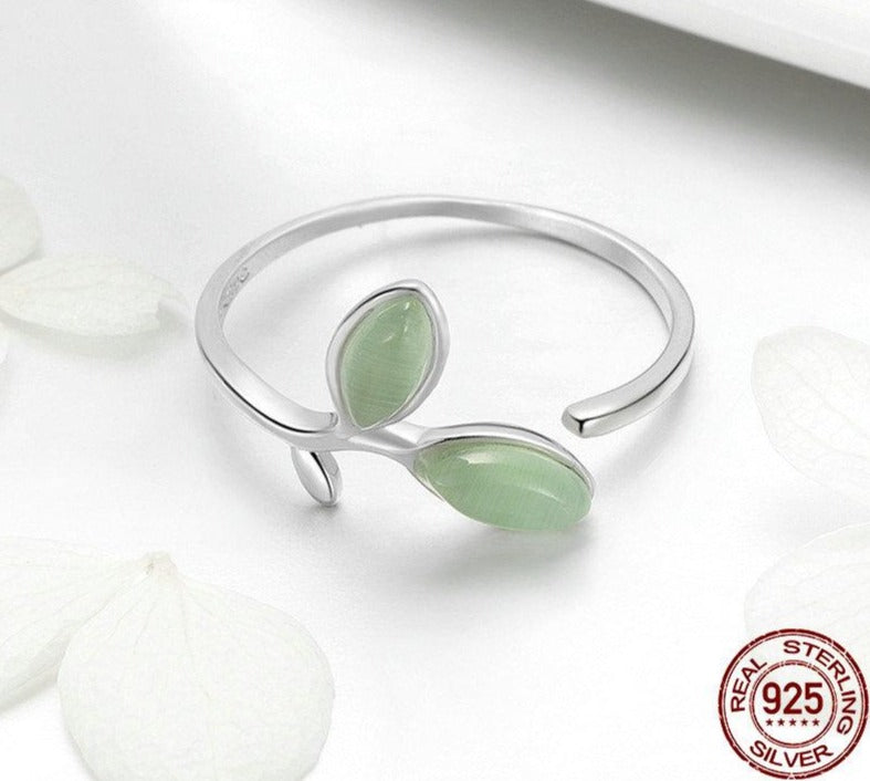 Green Leaves Ring one size fits all