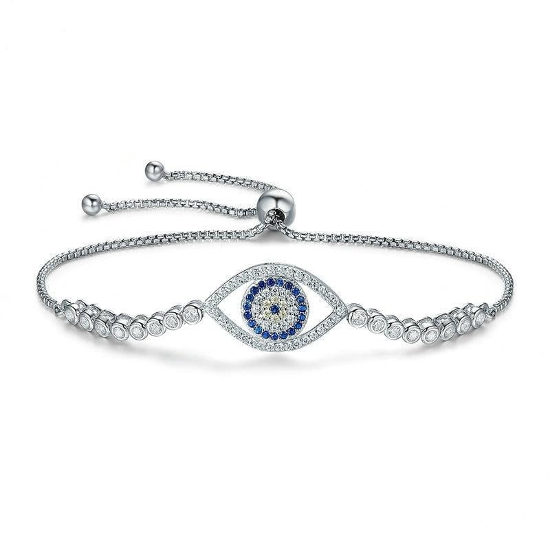 Blue Eye Link Chain Bracelet