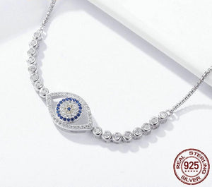 Blue Eye Link Chain Bracelet