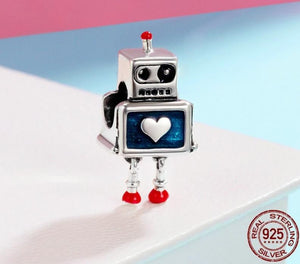 Love Bot Silver Charm