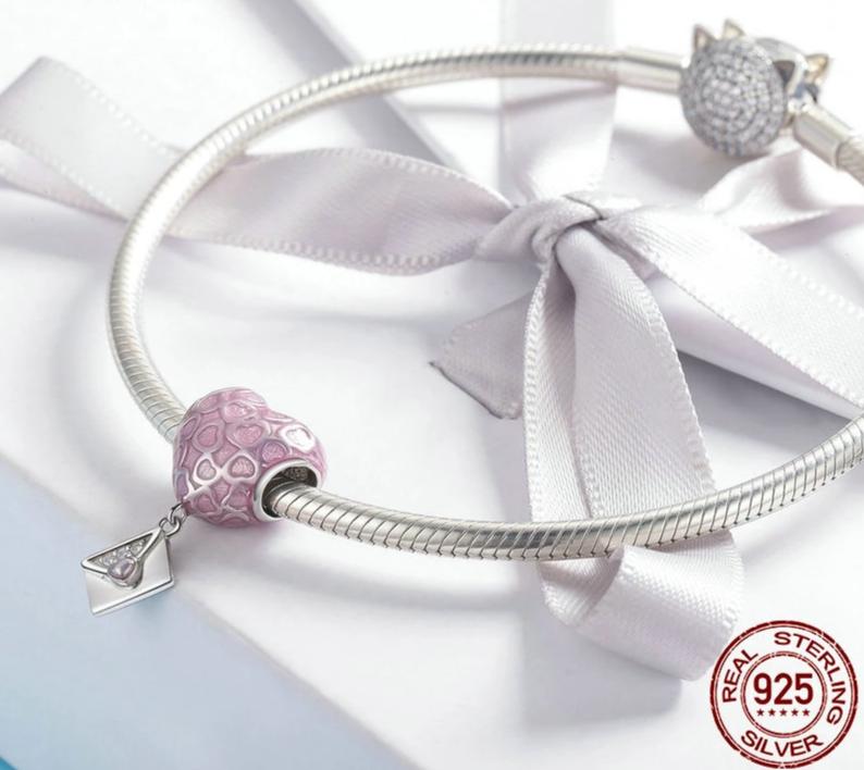Pink Love Charm Bracelet