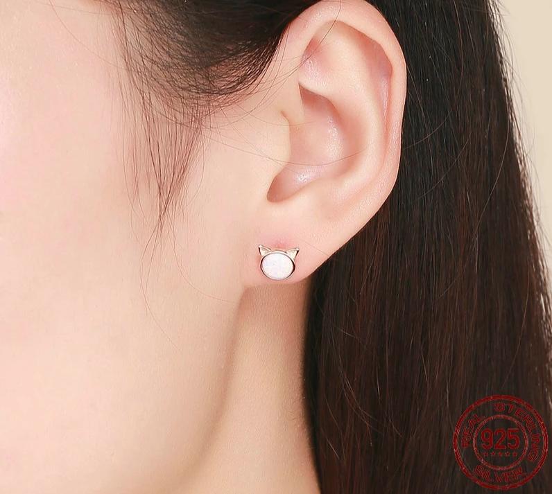 Kitty in Opal Studs